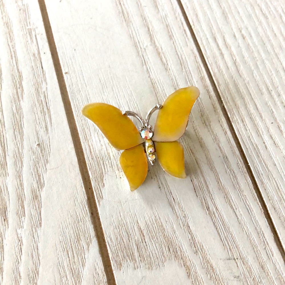 Rhinestone Butterfly Pendant